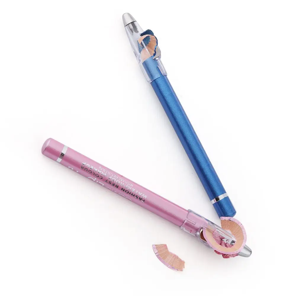 Fashion Colourful Long Lasting Eyeliner Pencil with Sharpener Highlighter Pigment Eyeshadow Pen Waterproof