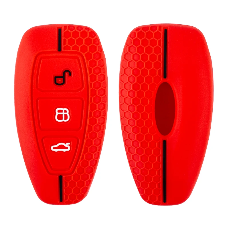 Silicone Car Key Case For Ford Puma Grand C Max Focus Mondeo Kuga Fiesta Ecosport Transit Kuga Silicone Remote Key Case