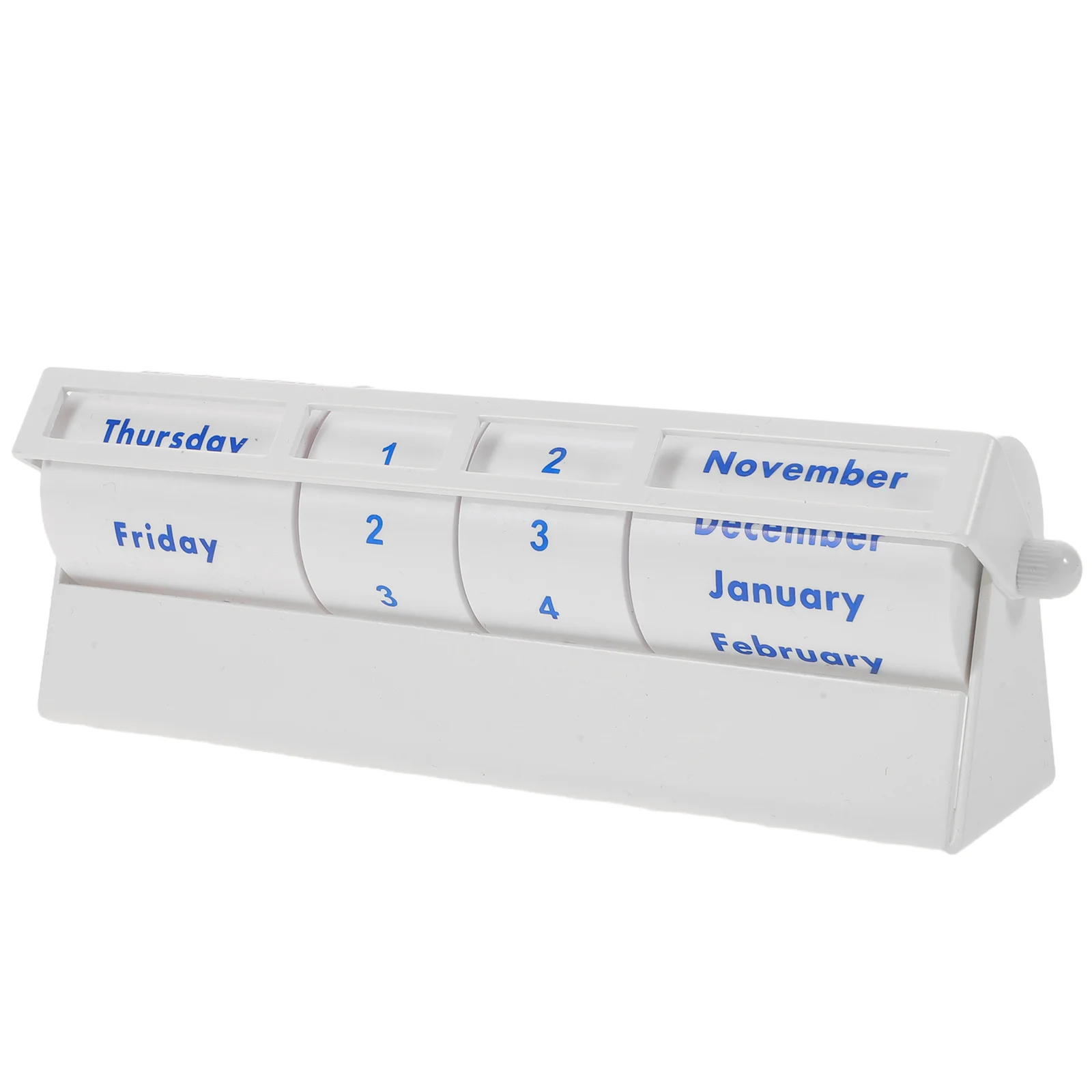 

Rolling Perpetual Calendar Manual Rotary Metal Desk Organizer For Office Home School Tabletop Date Wheel Decorative Calendar