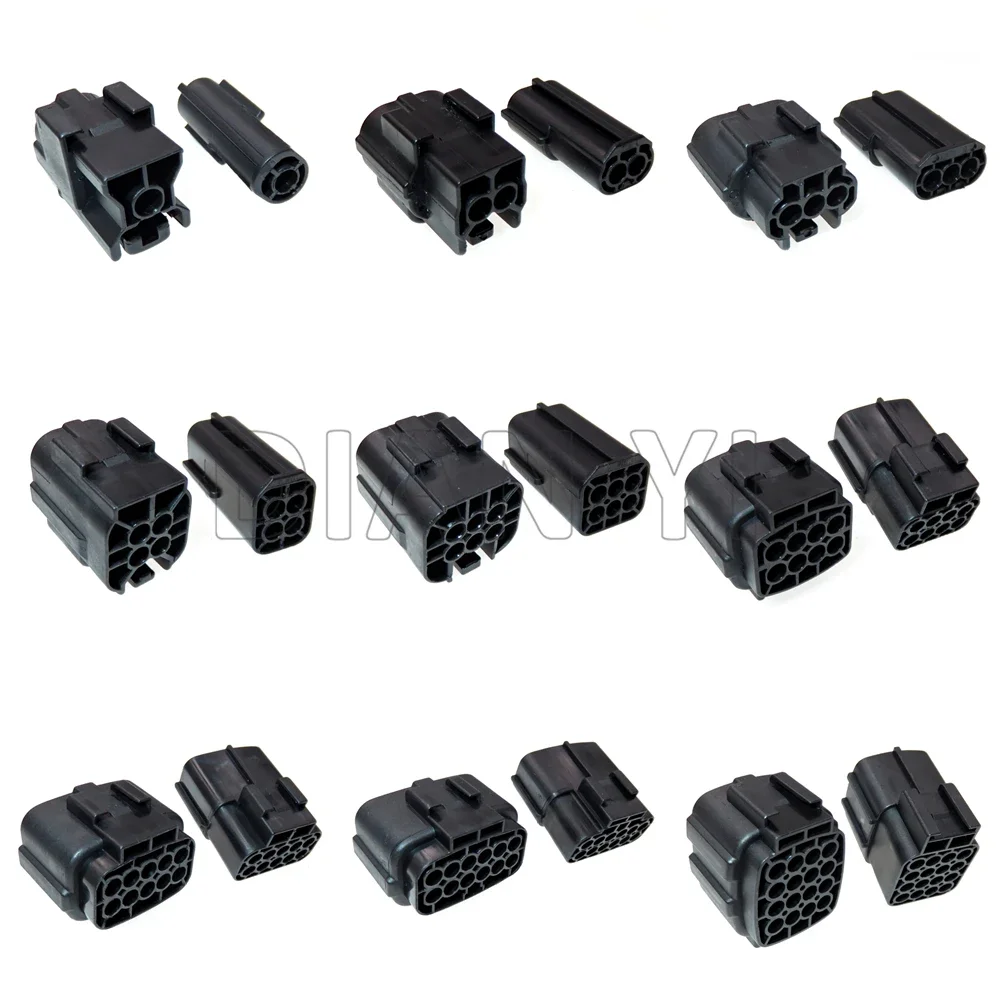1 Set 1/2/3/4/6/8/10/12/16 Way Denso Auto Wire Connector AC Assembly Car Sealed Truck Harness Socket 368050-1 174982-2 174984-2