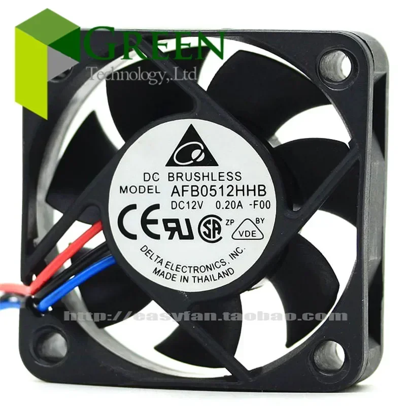 pa The Original Delta  AFB0512HHB-F00 5015 50MM 5cm Cooling fan 12V 0.2A 2.4W computer case fan with 3pin