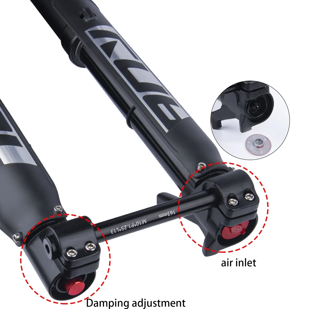 BOLANY MTB Bike Downhill Inverted Fork Shock Absorber 160mm XC AM DH For Bicycle Mountain Off-Road Thru-Axle Air Fork 29 26 27.5