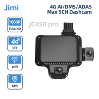 Jimi  JC450Pro 4G AI DashCam ADAS 4/5 Channes Live Video GPS Tracking Remote Monitoring Cloud Storage Wifi Car Recorder Free APP