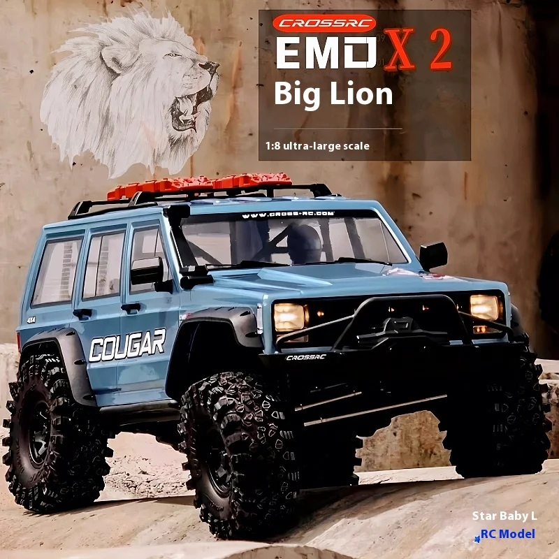 CROSSRC EMO X2 Lion Samochód zdalnie sterowany 1/8 Bezszczotkowy 4WD Samochód wspinaczkowy Blokada mechanizmu różnicowego o wysokiej i niskiej prędkości Model pojazdu terenowego