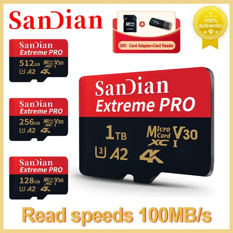 

100% Original 1TB Flash Memory Card 128GB Micro TF/SD 512GB High Capacity SD card Class10 High-Speed SD Card for Camera