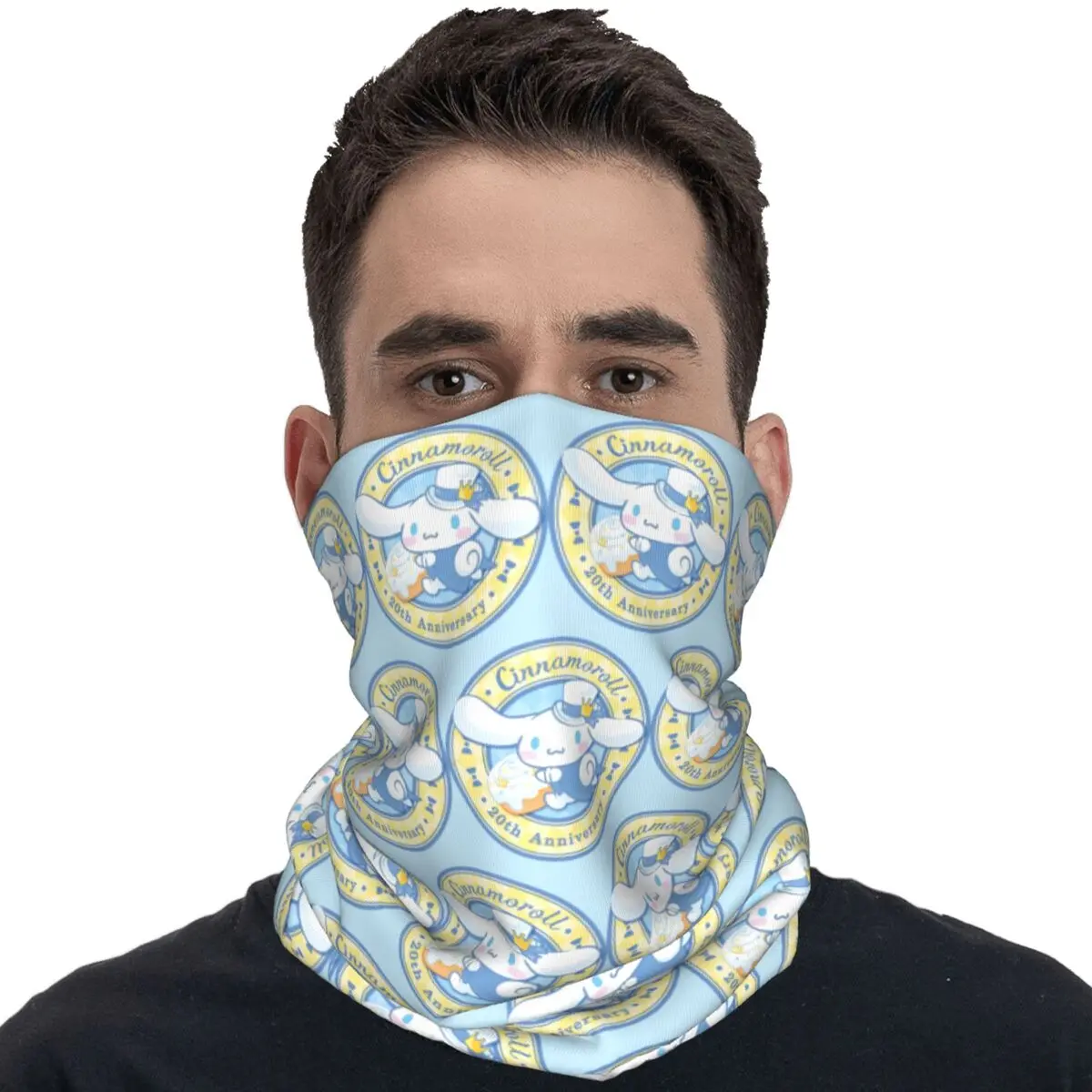 Cinnamoroll 20th Anniversary Balaclava Riding Fishing Tactical Mask Male y2k Cool Sun Protection Cycling  Soft Bike Neck Gaiter