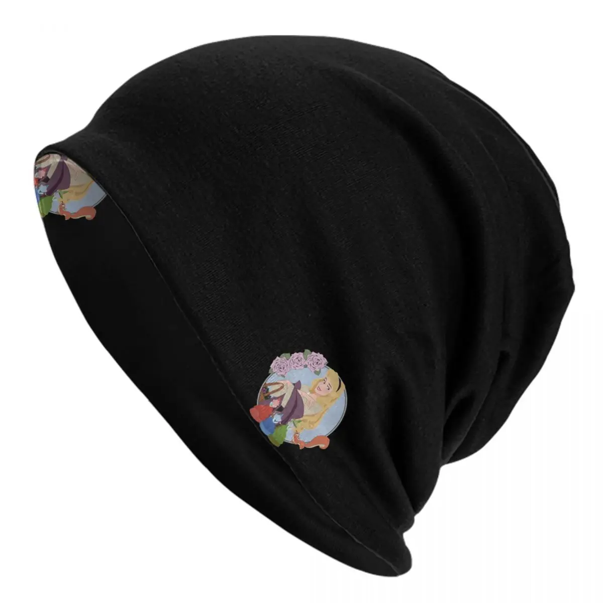 

Custom Maleficent Princess Aurora Skullies Beanies Caps Hip Hop Winter Warm Men Women Knitted Hat Unisex Adult Bonnet Hats