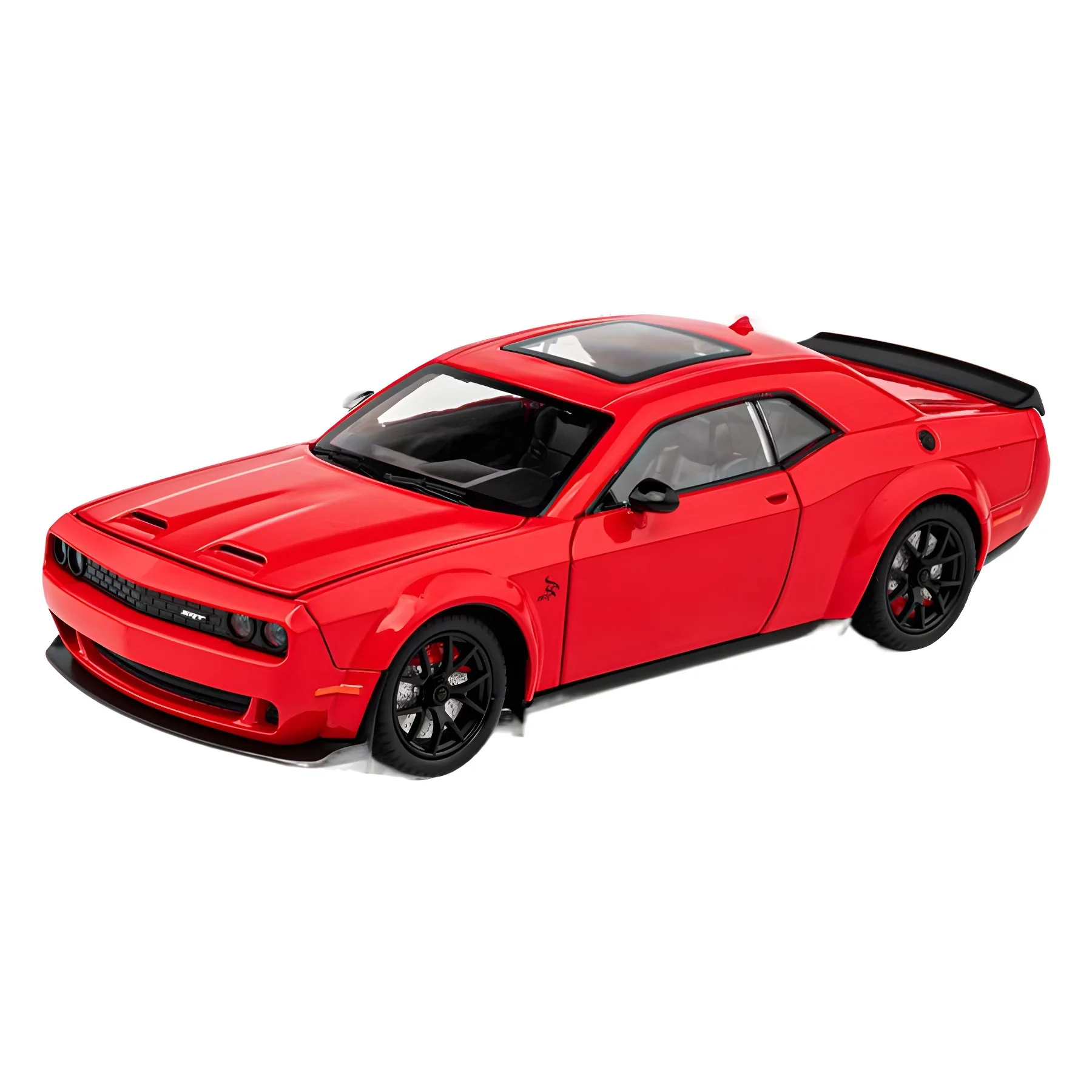 1:32 Seria Dodge, Challenger Hellcat Vintage Classic Alloy Car Model Toy Pull Back Cars z dźwiękiem i światłem na prezent dla dzieci