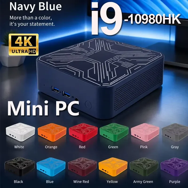 2026 Mini PC Core i9 10980HK Windows 11 Computer 16GB RAM 1TB M.2 SSD Portable Gaming Computer 60Hz 4K HD Mini Desktop PC Gamer