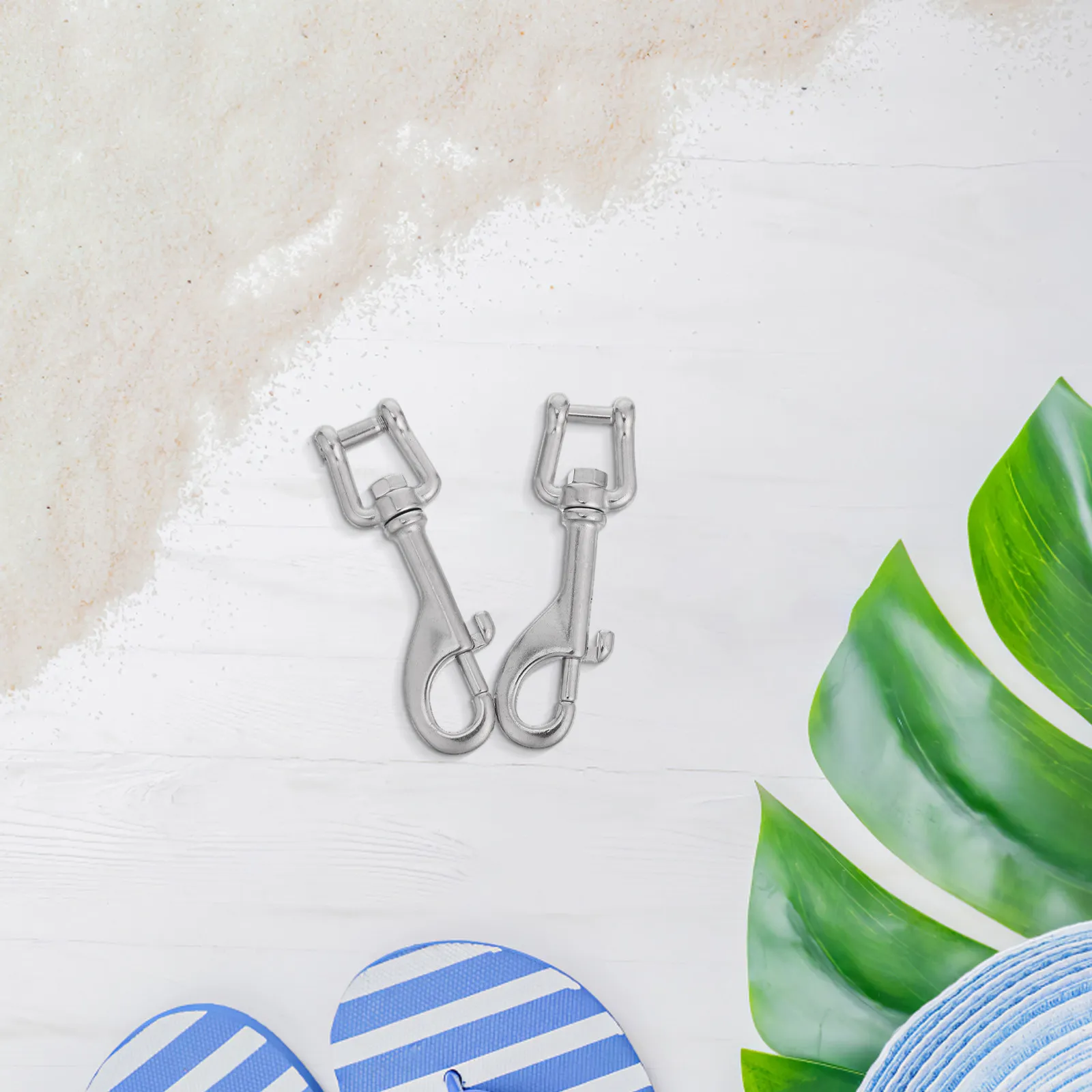 

2Pcs Heavy Duty Stainless Steel Swivel Bolt Snap Hook Marine Quick Release Diving Clip for Scuba Diving Accessories Lanyard