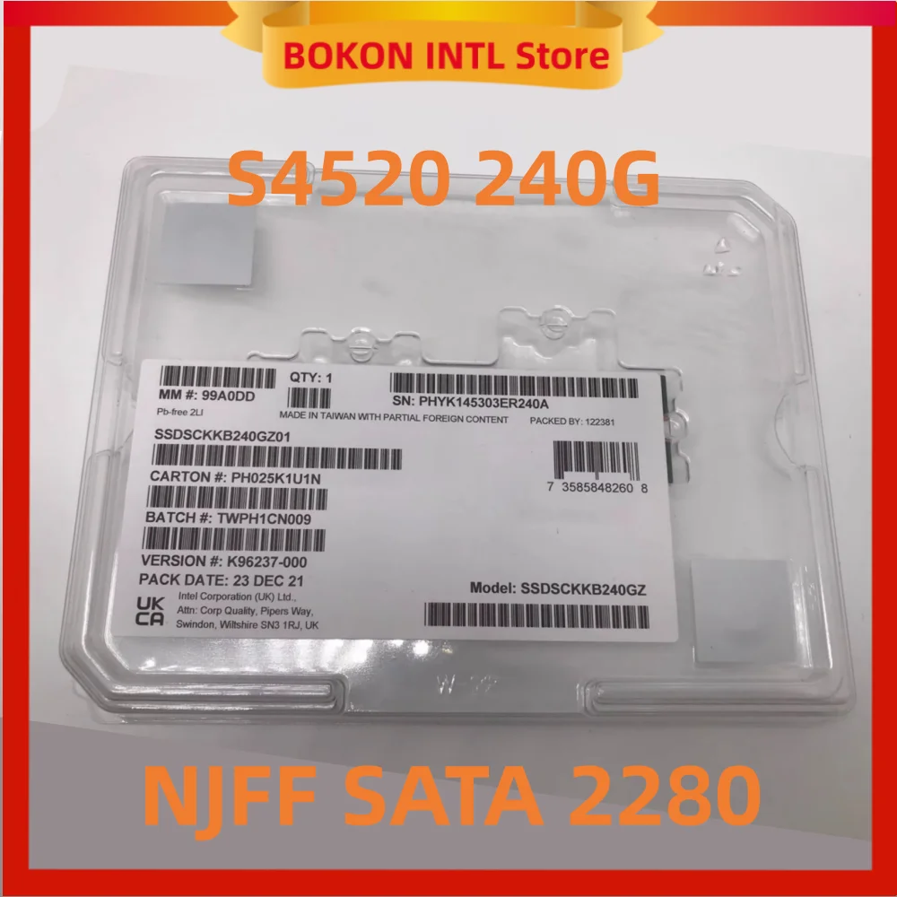 S4520 240G interface: M.2 2280 SATA NGFF protocol enterprise solid state drive suitable for Intel computers