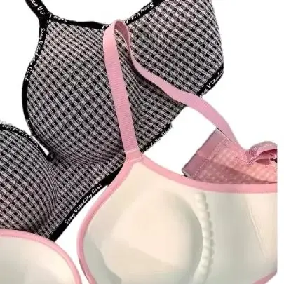 

KUCLUTMine Wireless Push Up Bra Women Padded Seamless Small Bust Lift Enhancer Anti-Sagging Comfort Brassiere Everyday Lingerie