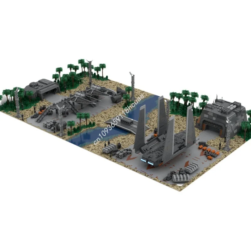 25738 قطعة MOC SW Battlefront II سكاريف شاطئ نموذج اللبنات البناء هدية الكريسماس لتقوم بها بنفسك فكرة ألعاب مكعبات عيد ميلاد الاطفال