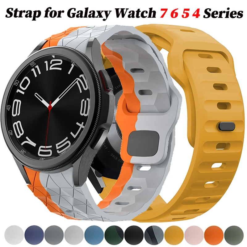 Silikonarmband für Samsung Galaxy Watch 6 Classic 47mm 43mm 4 Classic 42mm 46mm Armband für Galaxy Watch 7/6/4/5 Pro 45mm 40 44mm