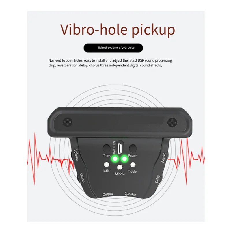 -ABAB JS-APE301 Acoustic Guitar Vibration Pickup Vibration Musical Instrument Accessories