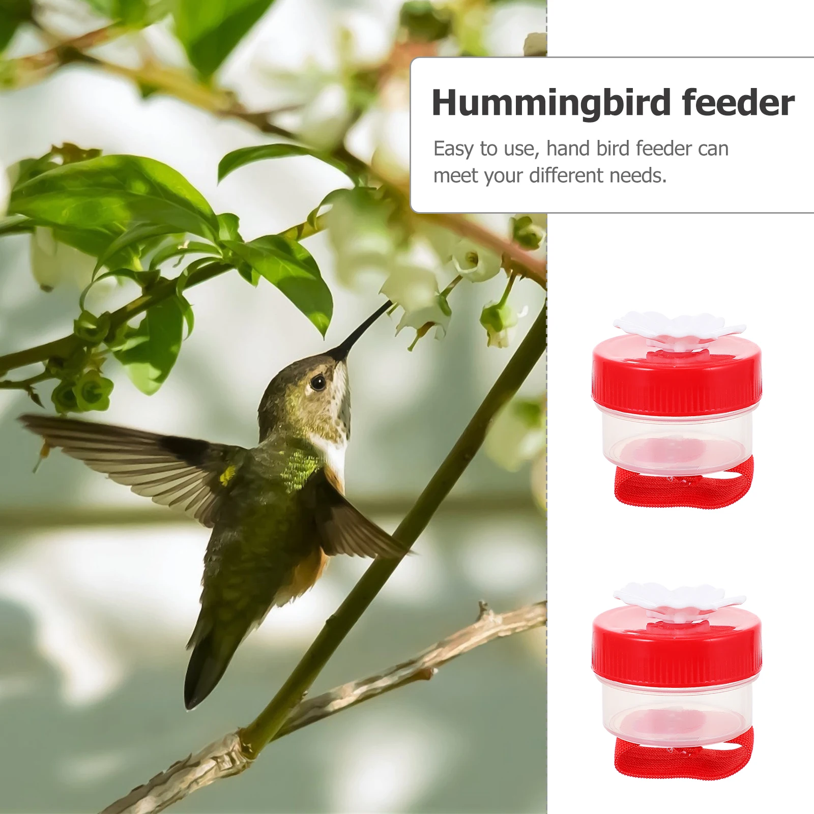 

Plastic Flower Feeder H held Durable Replacement Plastic Flower Feeder Feeding Ports Accessories Feeders Pet Supplies