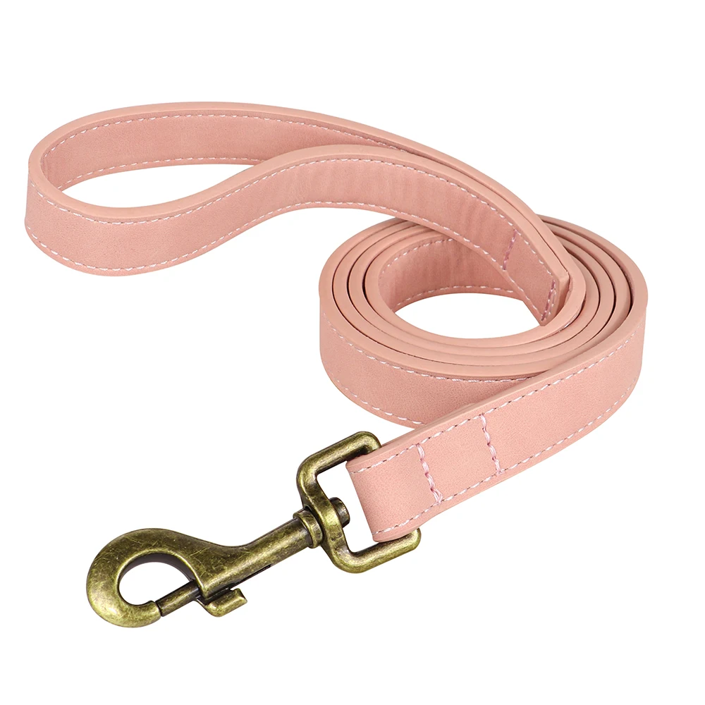 Personal isierte Hunde halsband Leine Set maßge schneiderte Hunde halsband Walking Blei Seil Leder Haustier Halsbänder für kleine mittelgroße Hunde Mops – Detail 37