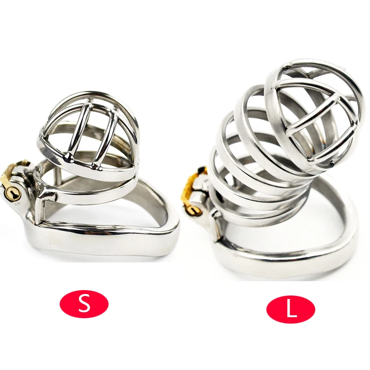 CHASTE BIRD Male Stainless Steel Cock Cage with Penis Barbed Ring Chastity Device Adult Belt with Stealth New Lock Sex Toys A273