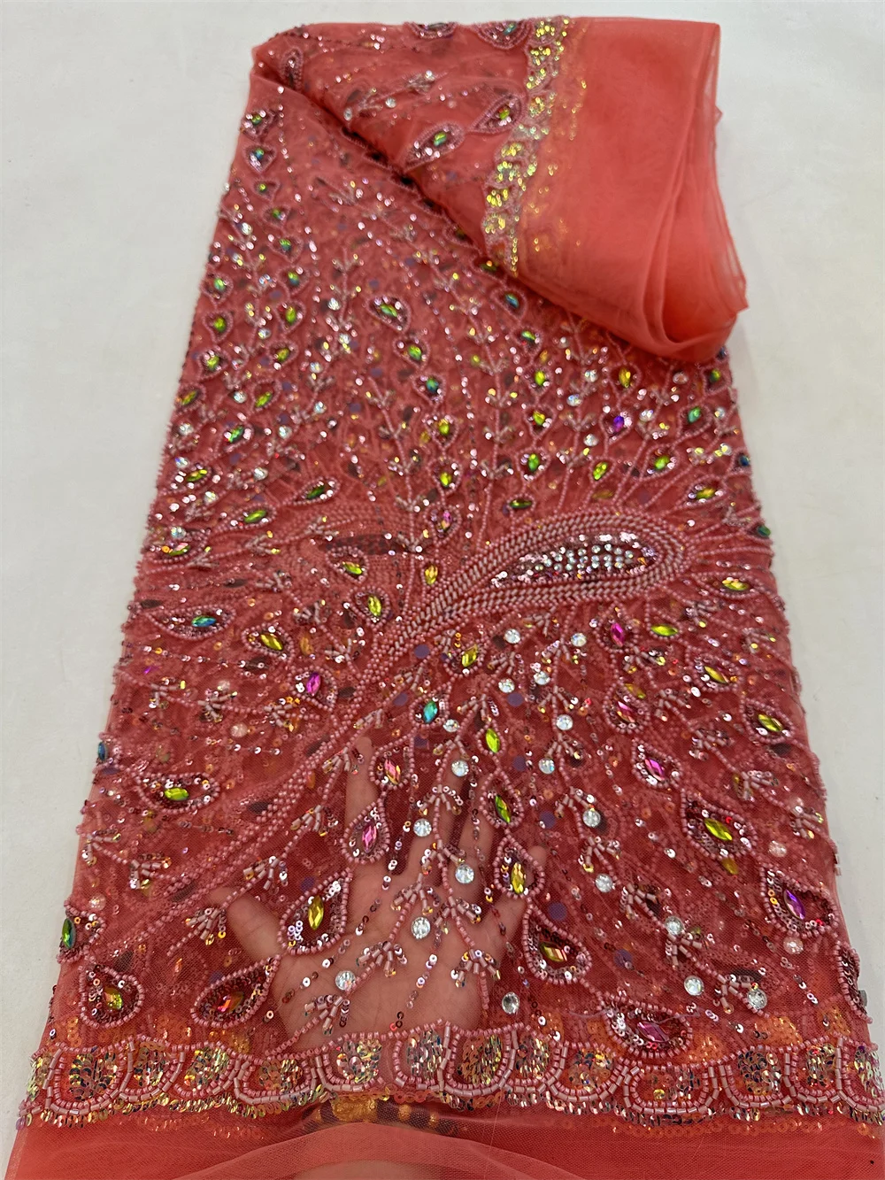 

Африканская кружевная ткань с бусинами и камнями, 2021, высокое качество, нигерийская кружевная ткань с блестками и бусинами, французская кружевная ткань для шитья вечерних платьев