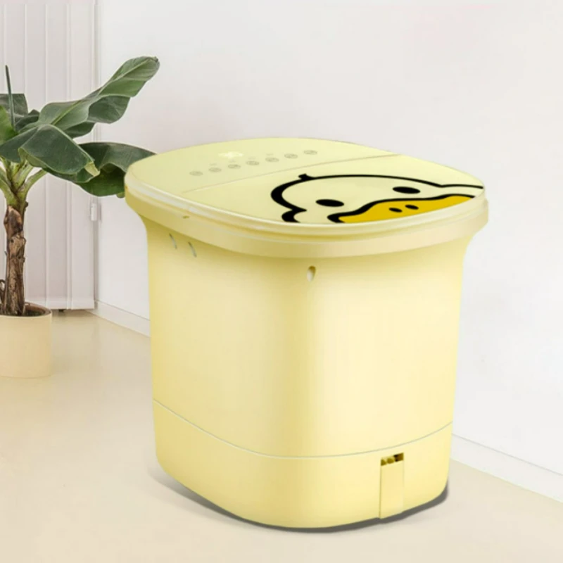 Cute Yellow Duck Foot Bath Bucket Automatic Heating Constant Temperature Foot Massage Machine Electric Bath Warm Massager