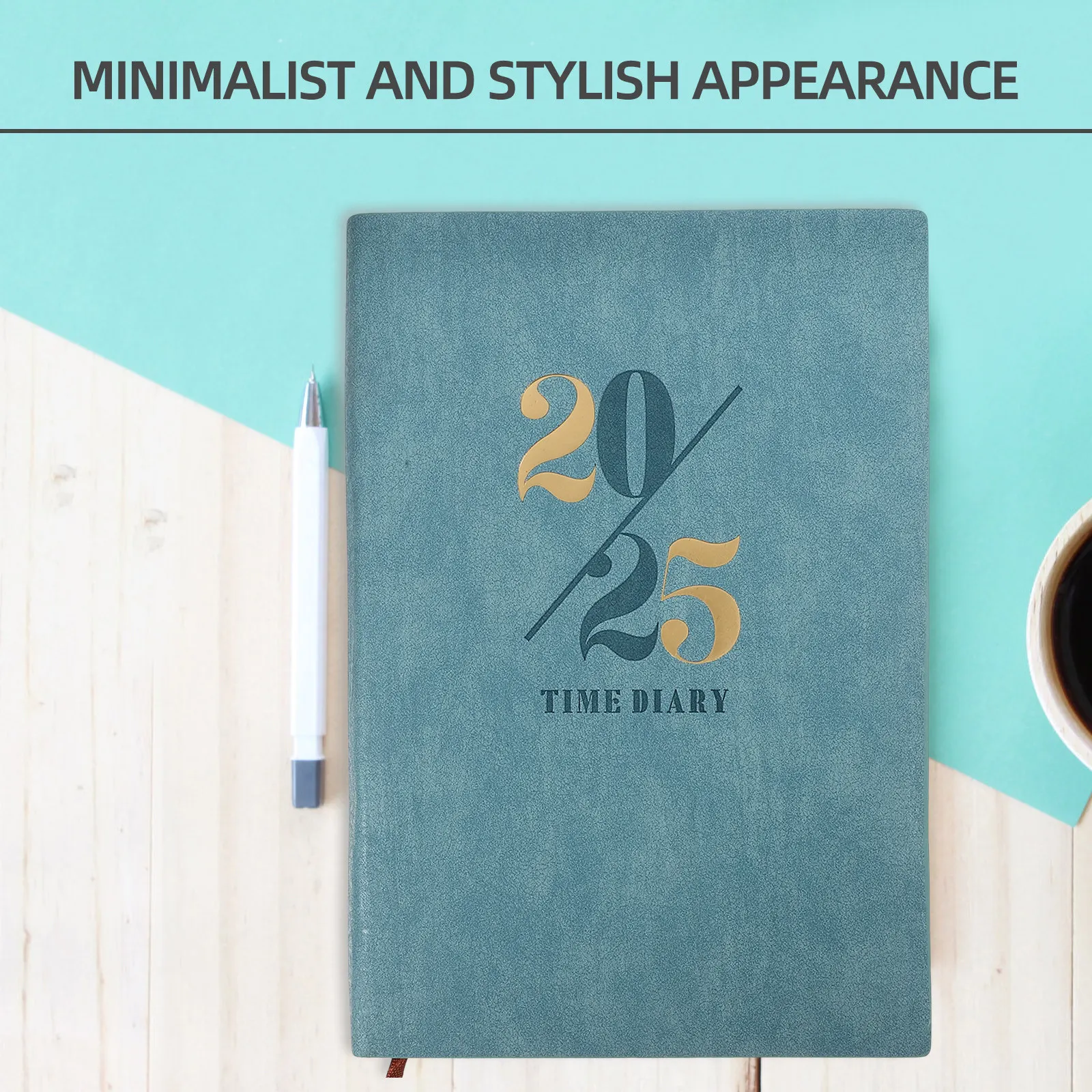 2025 Daily Planner Journal Notebook PU Cover Multifunction Calendar Organizer Portable Schedule Book to Do List Diary
