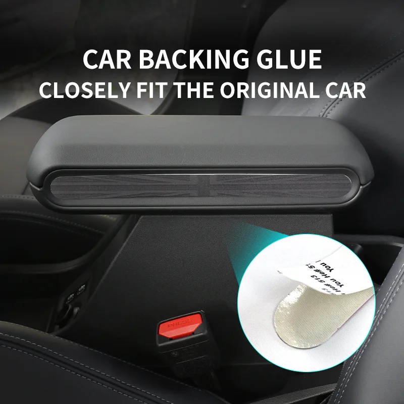 Car Armrest Box Side Stripe Sticker For BMW Mini Cooper S F65 F66 2024 2025 PU Leather Car Interior Decoration Accessories