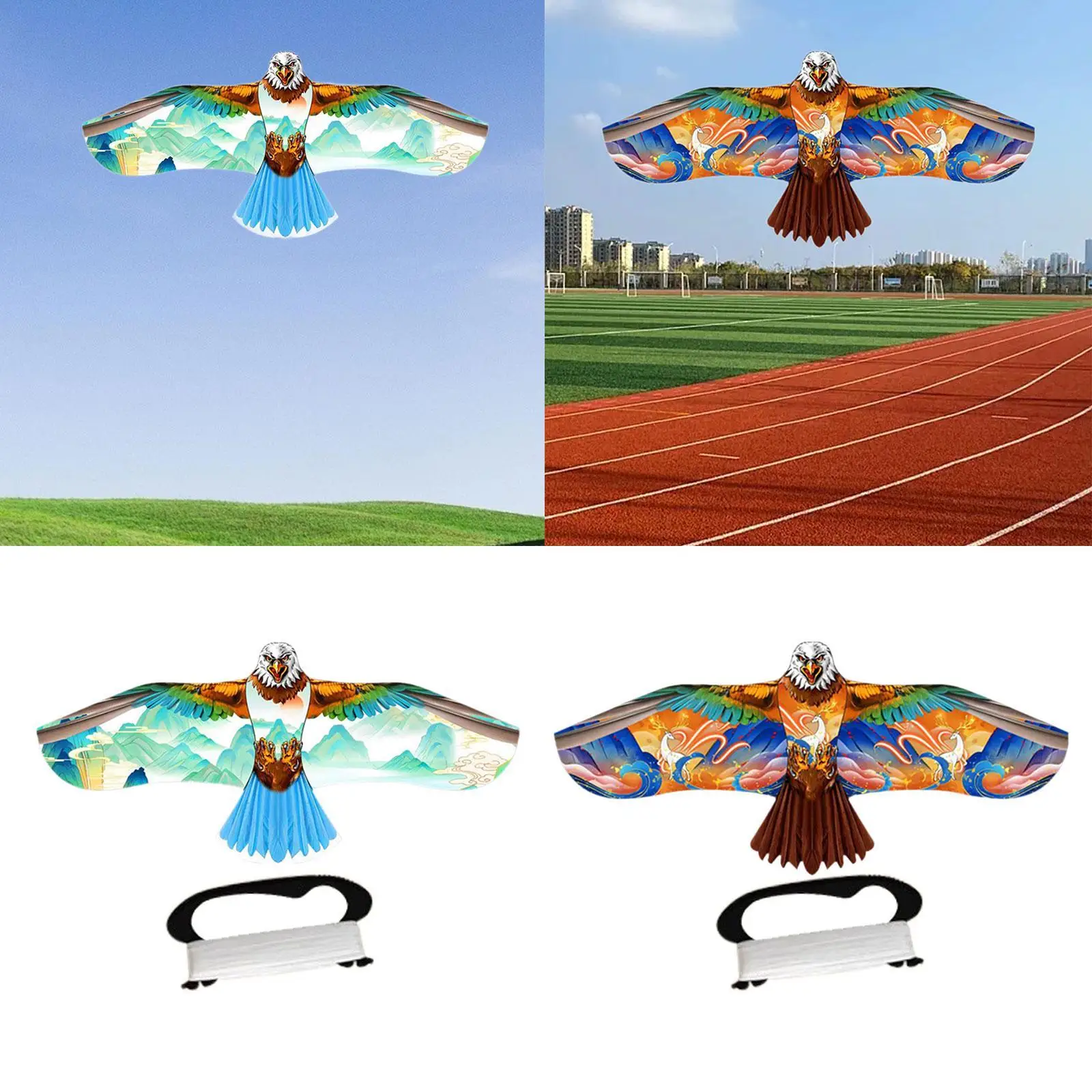 Huge Eagle Kite Outdoor Activities 3D Lifelike Flying Toy Game Beginner Kite for Girls Boys Beach Beginner Adults Grassland