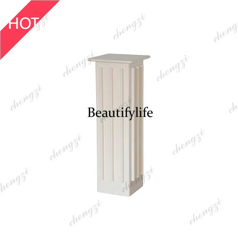 M45 French Roman column sculpture table white pier living room display table staircase decoration ornament