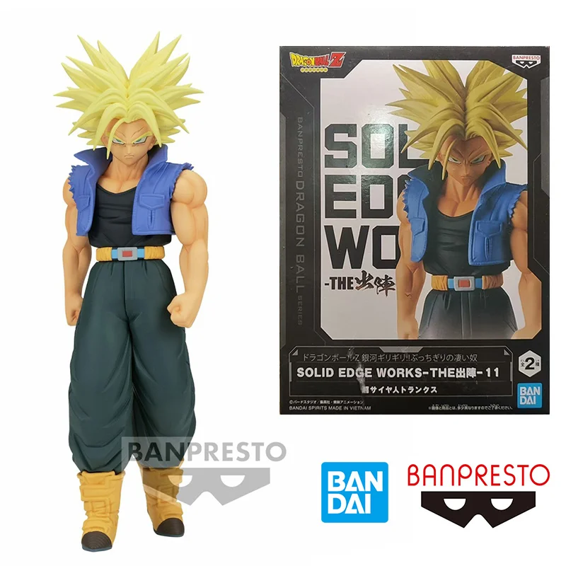 Bandai Banpresto Dragon Ball Z Solid Edge Works Vol.11 Super Saiyan Trunks B 20Cm Anime Original Action Figure Model Toy Gift