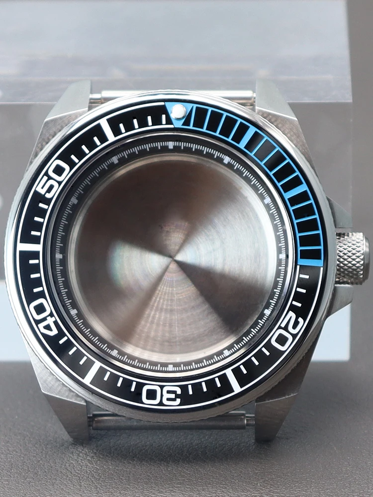 

For Modified King Samurai Case 43mm Diving Watch Case Sapphire Glass Fit NH35 NH36 NH34 NH38 Movement 28.5mm Dial Ceramic Bezel