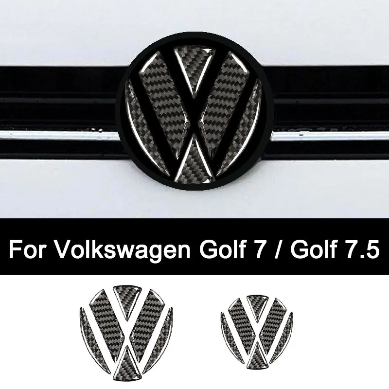 

For Volkswagen Golf Mk7 Mk7.5(2012-2019) Premium Carbon Fiber Auto Front and Rear Logo Decorative Sticker Auto Accessories