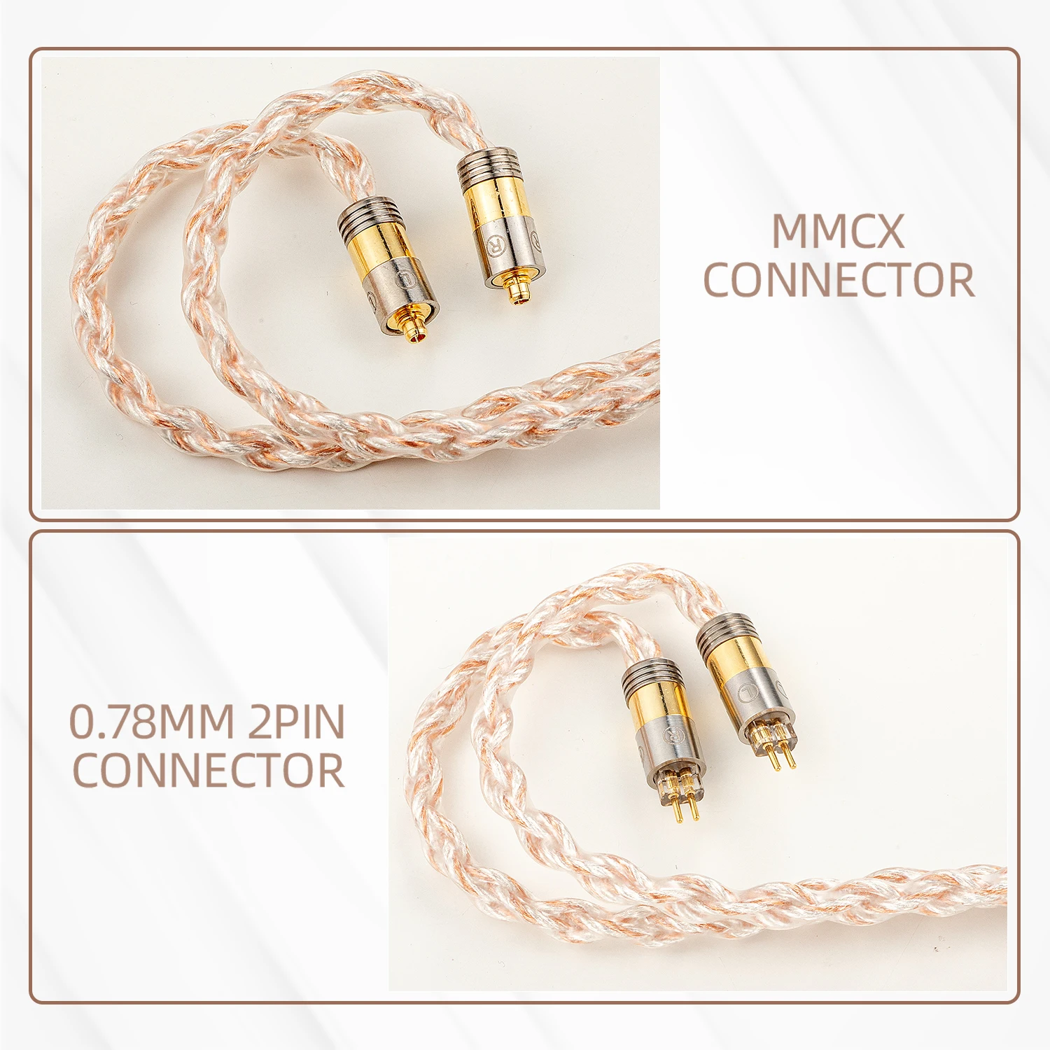 SYRNARN IEMs 2Pin 0.78 MMCX QDC Replacement Balanced Upgrade Cable 6NOCC Copper 2.5mm 3.5mm 4.4mm for Shure SE315/535/846 & FiiO