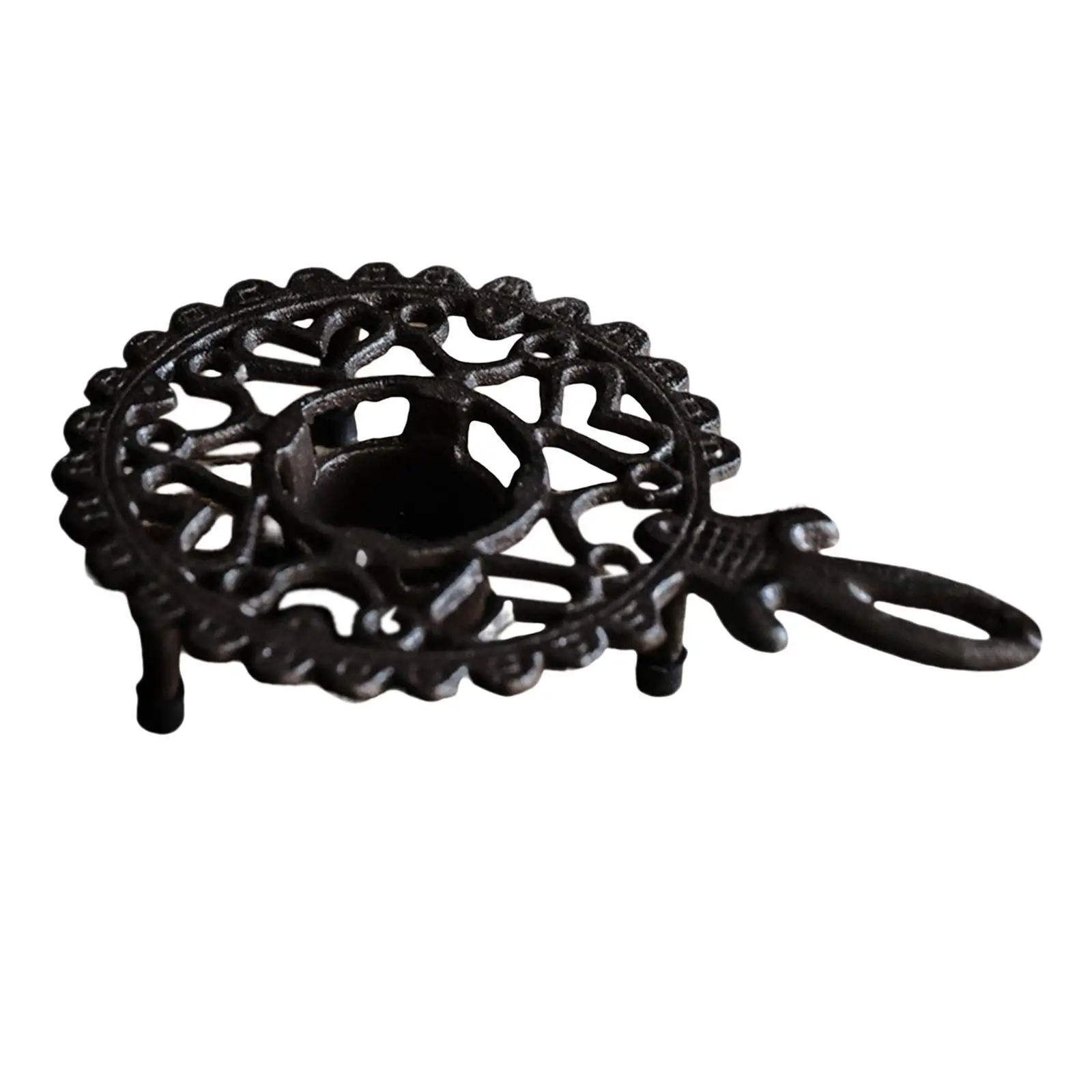 Teapot Warmer, Support Rack Stand ,Heavy Duty Sturdy Durable Cast Iron Teapot Dish Stable Holder for Yard Garden Courtyard Hotel