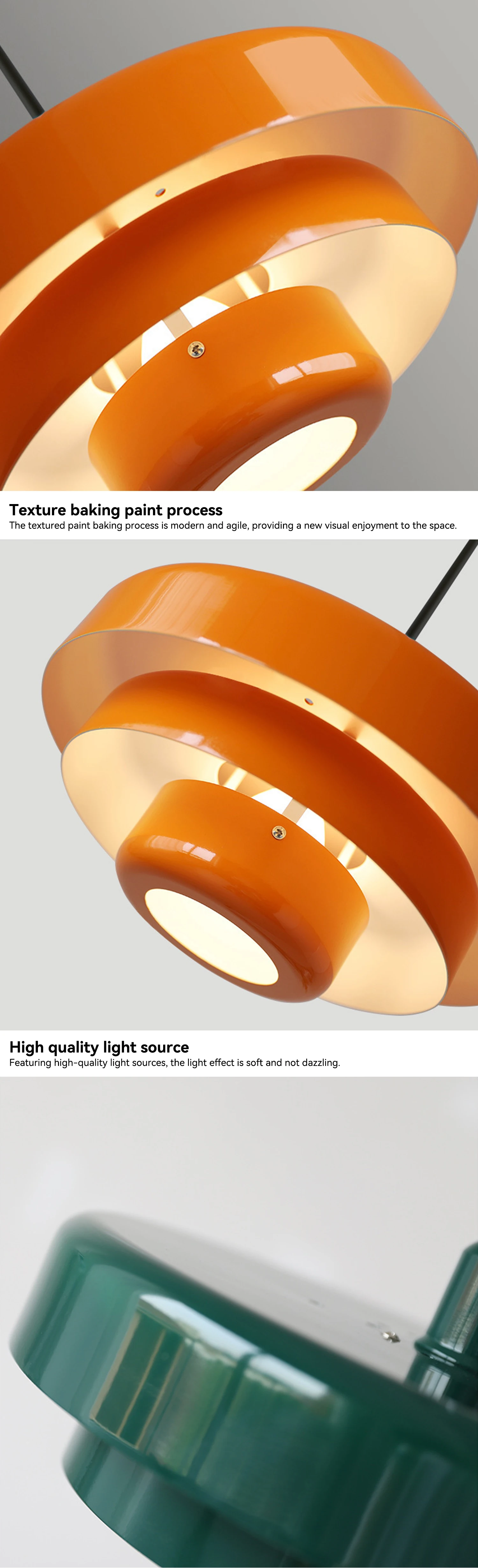 Medieval Retro Orange Pendant Lamp Dining Room Restaurant Home Decor LED Ceiling Chandelier Lighting for Cafe Bar Hanging Lights