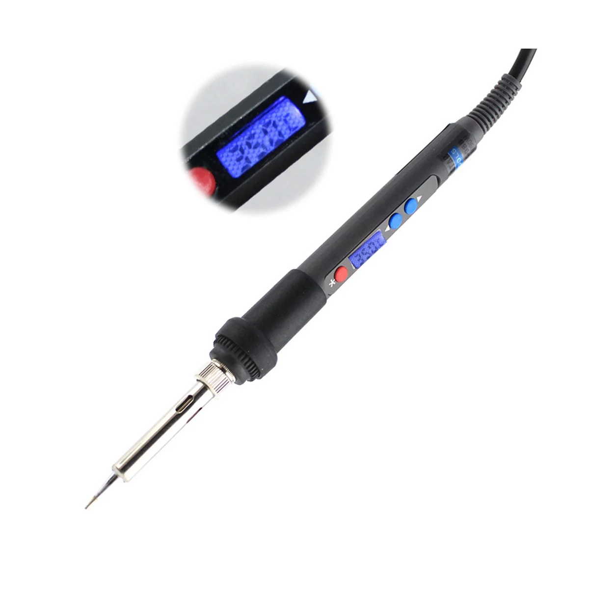 Solder besi portabel PX988, solder besi portabel kontrol temperatur dengan tampilan Digital colokan EU