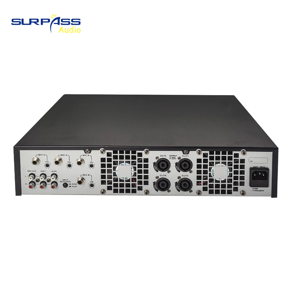 500W Class D Amplifier Desktop Stereo Mixer Amplifier Bluetooth Home Audio System
