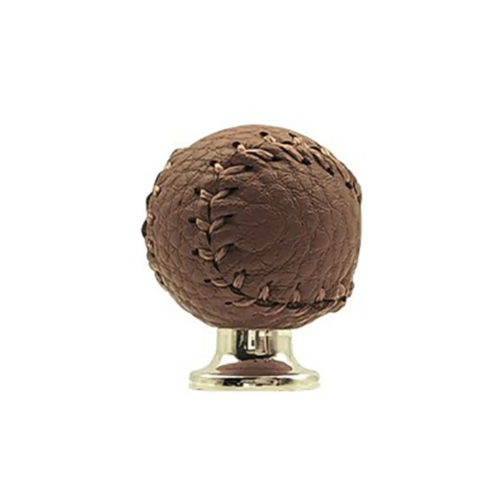 

Furniture Handle Baseball Shape Door Pulls Spherical Single Hole Drawer Knobs Leather Decoration Cabinet Door Handle Drawer
