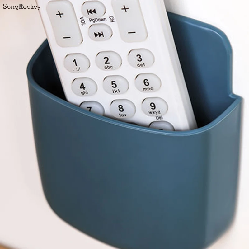 1PCS Hole-free Remote Control Storage Rack For Household Items Wall-mounted Living Room Bedroom Remote Control Line Storage Box