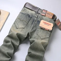 Jeans d'affaires classiques pour hommes, pantalons en denim minces, vêtements de travail droits, vintage, mode décontractée, printemps