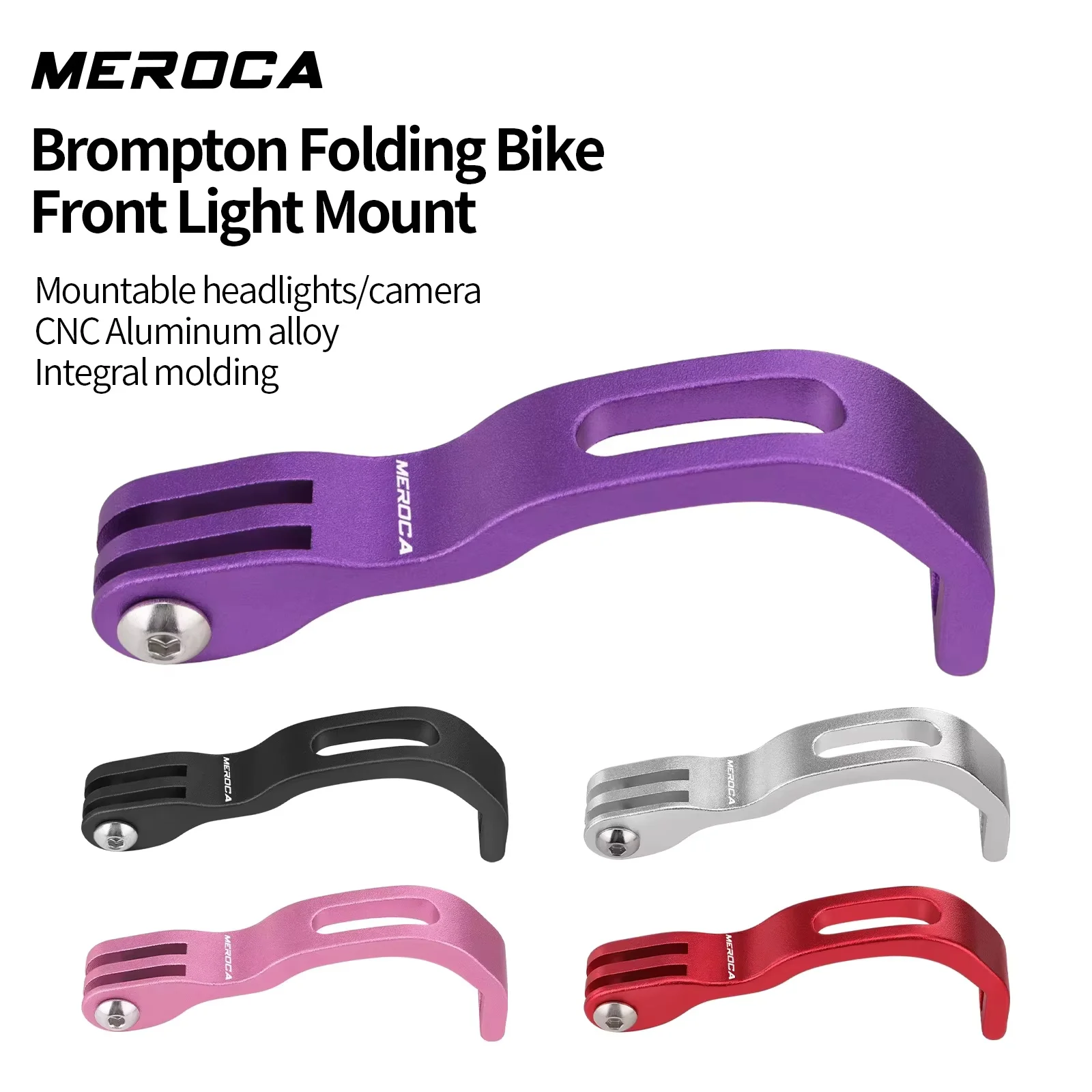 MEROCA Small Cloth Folding Bicycle Headlight Bracket Bicycle Lamp Holder Mount Camera Stand Rack Front Fork Install Folding Bike - view 3