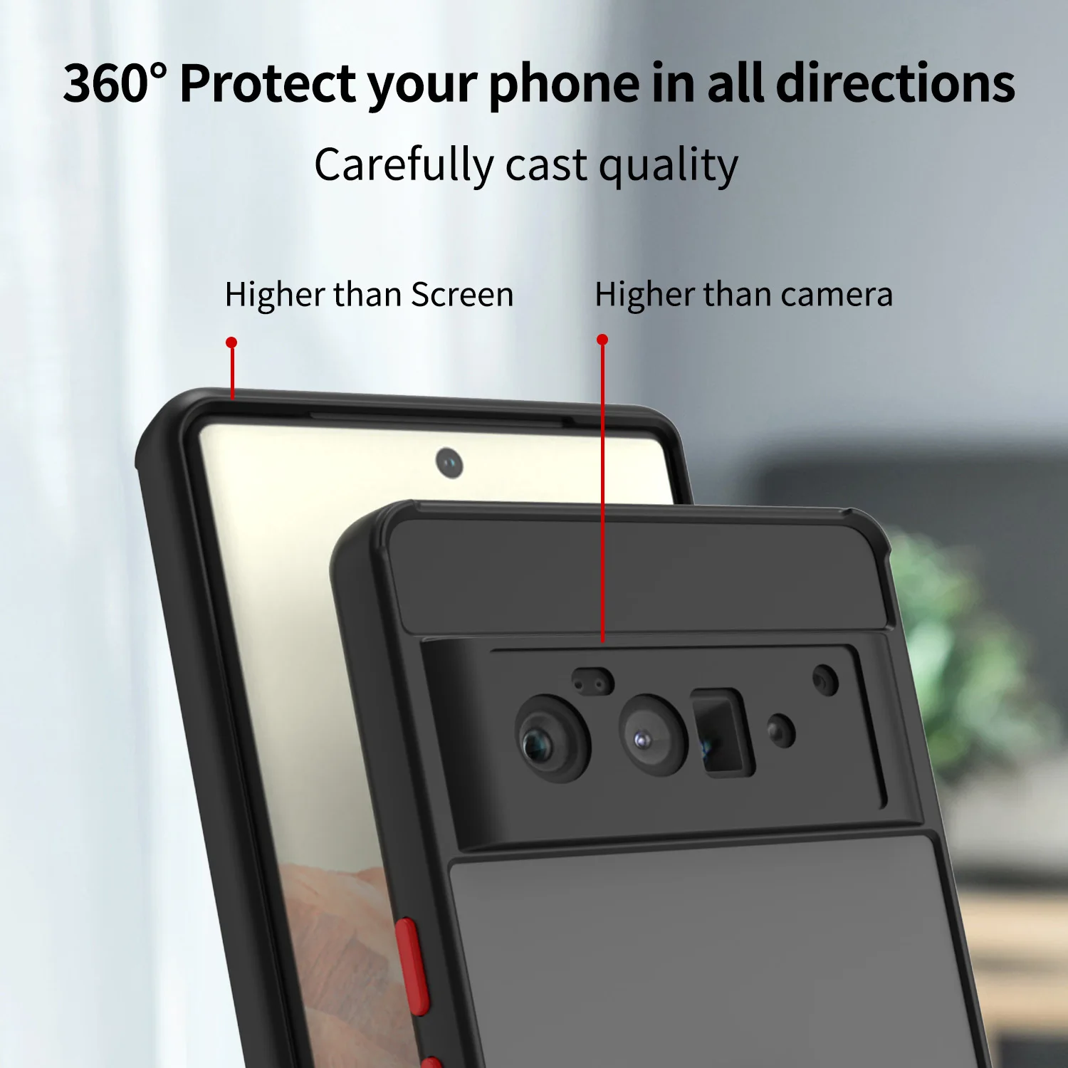 درع مقاوم للصدمات لهاتف Pixel 6 Pro، حامل مغناطيسي، حامل حلقي، حافظات هاتف، غطاء خلفي لهاتف Google Pixel 6 Pro #2