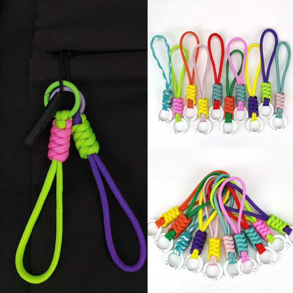 Zinc Alloy Paracord Anti-loss Keychain New High Strength 9 Styles Parachute Cord Backpack Key Ring Outdoor Tool