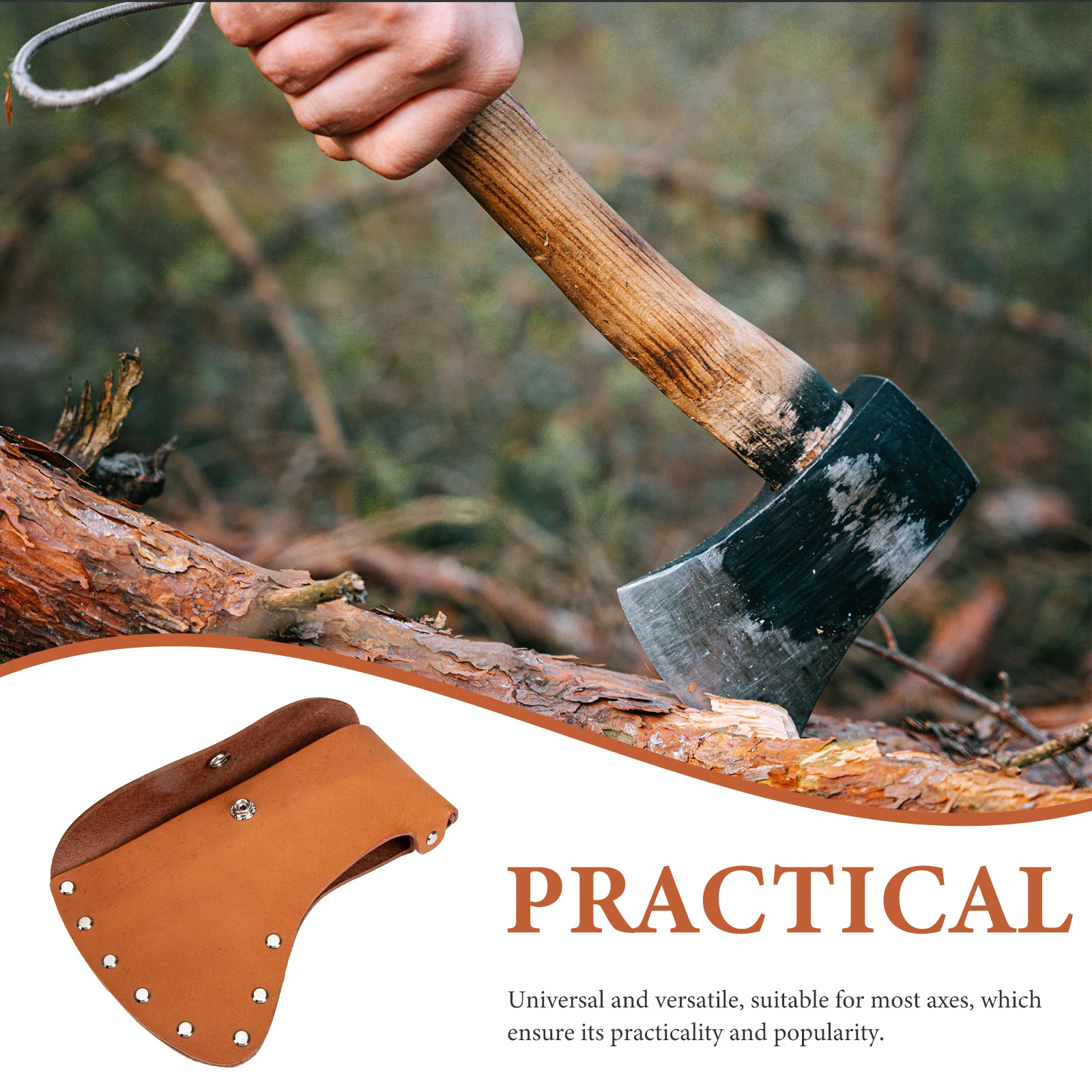 

Cattlehide Axe Sheath Protective Cover Durable Thick Portable Hatchet Sleeve Outdoor Protector Case Camping Gift