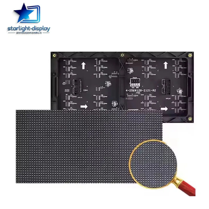 LED Indoor P4 256x128mm Screen Panel Video Module 64x32 Pixels 1/16 Scan SMD RGB Full Color Matrix Display 3in1 Light HUB75