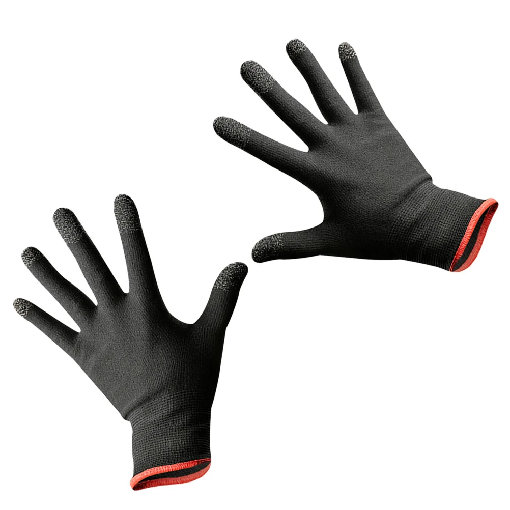 1 زوج قفازات ألعاب تعمل باللمس صديقة للبشرة امتصاص العرق عدم الانزلاق للهاتف المحمول الألعاب في الهواء الطلق تسلق الشمس