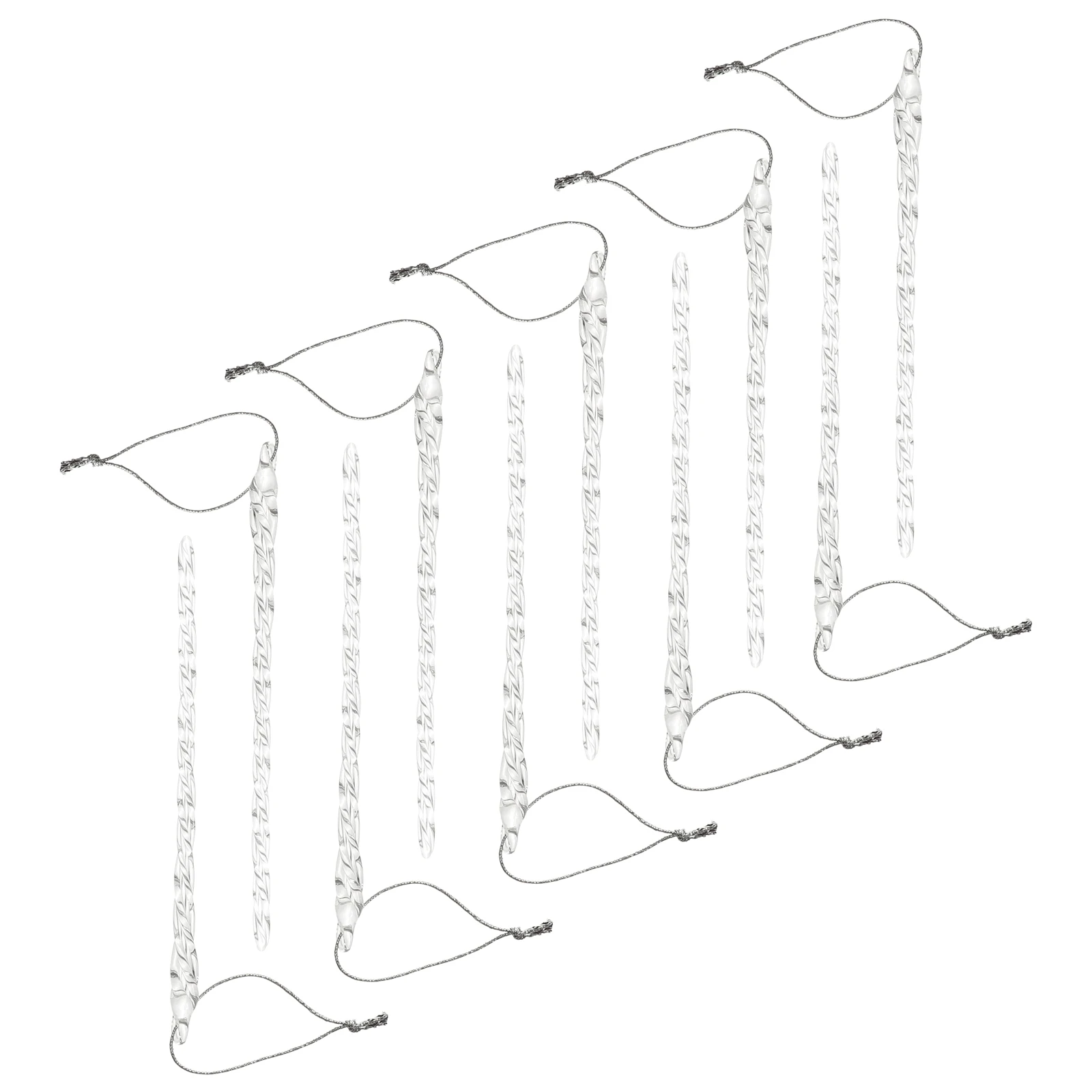 

10Pcs Icicles Pendant Hanging Clear Twisted Decoration Xmas Tree Ornament Party Supplies Xmas Hanging Decor Icicles Pendant