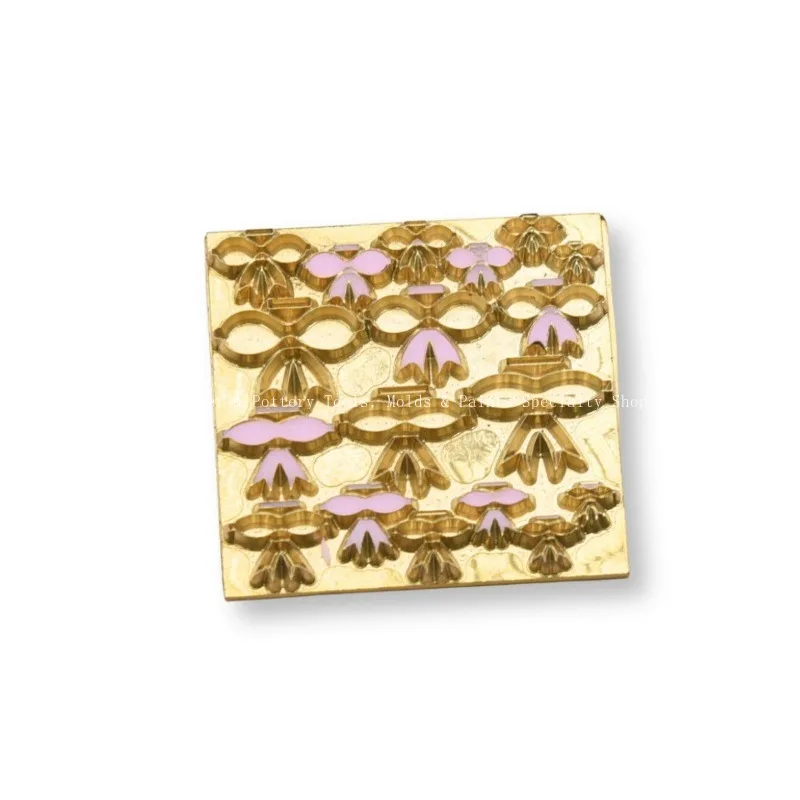 Butterfly Knot Copper Plate Knife Mold/Handmade DIY Ultra-light Clay Soft Pottery Colored Clay Pressing Mold view 5