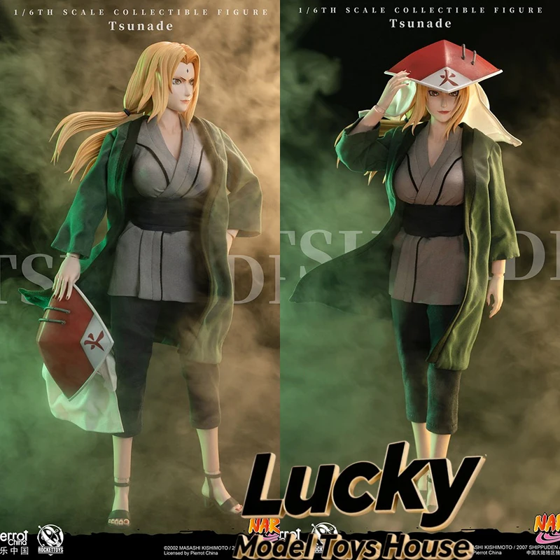 

1/6 Gold Hair Tsunade Beauty Female Action Figure Collection RocketToys ROC-009 12inch Anime Naruto Shippūden Display Soldier