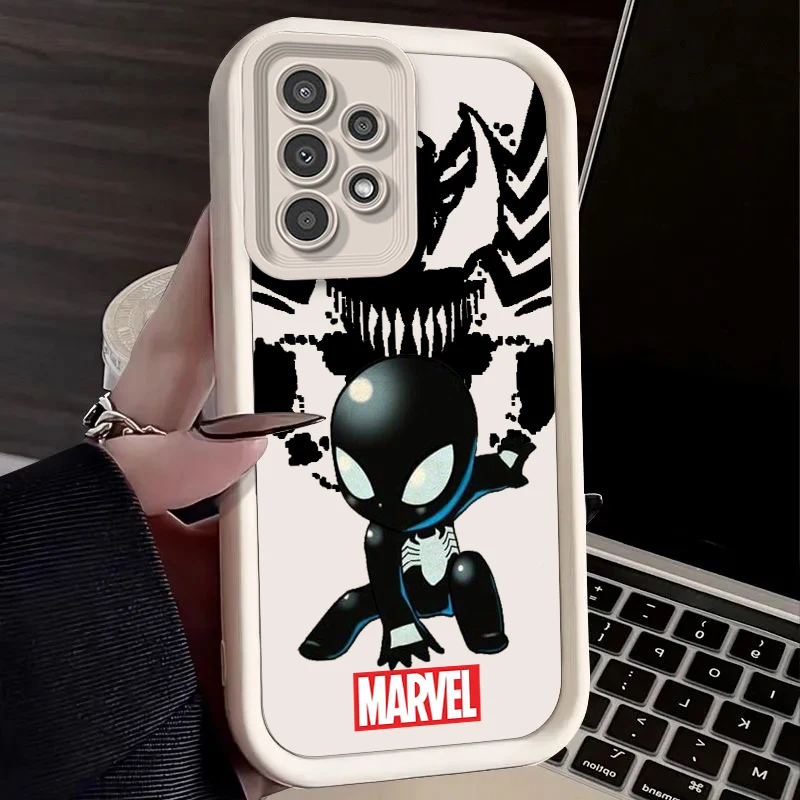 Marvel Venom Art Cool For Samsung A73 A71 A54 A53 A52 A51 A33 A32 A21S A14 A13 A12 A03 A04 A05 5G Eye Ladder TPU Phone Case