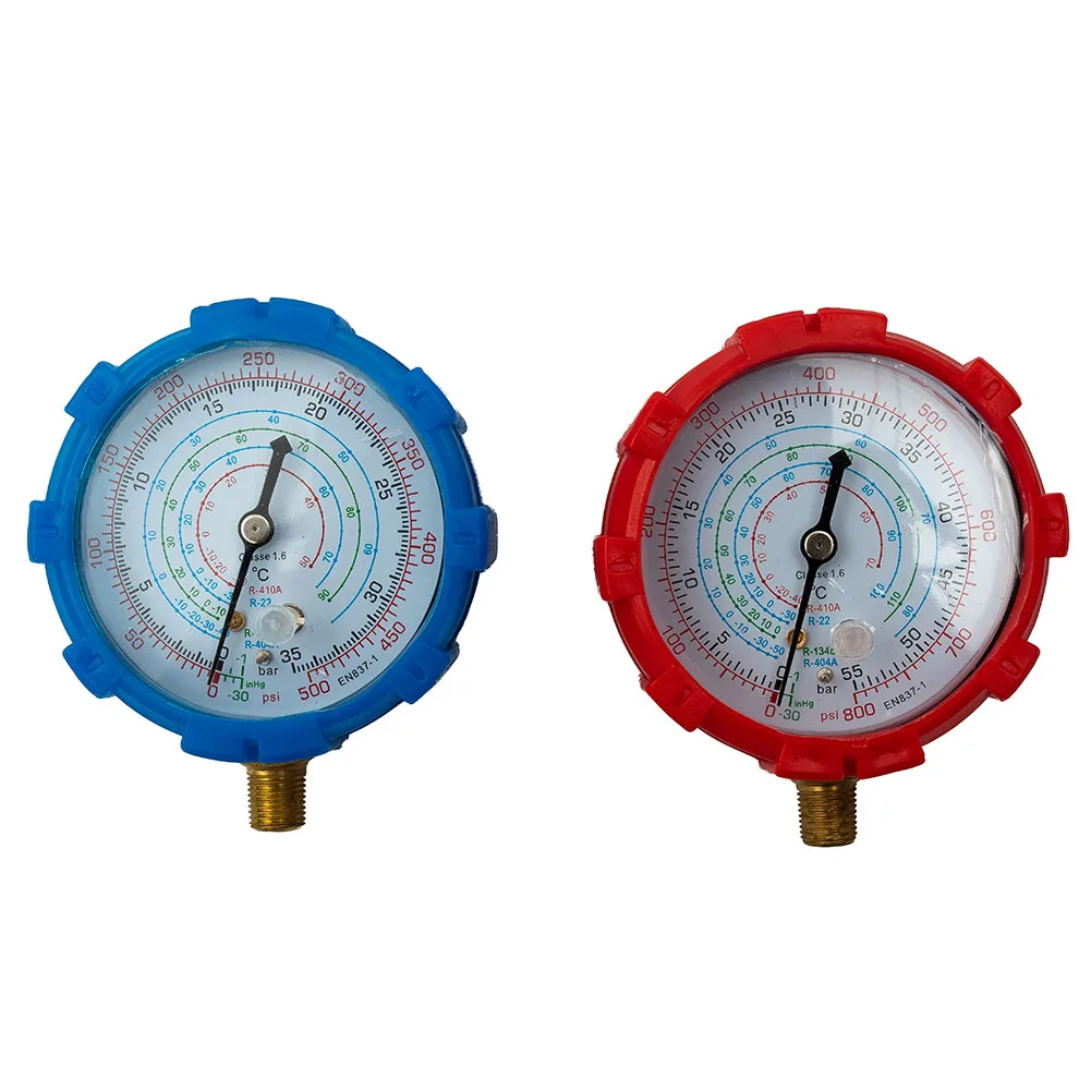 Air Conditioner Low High Pressure Gauge PSI KPA Pressure R22 R404A R134A R410A Refrigerant 2PCS Durable High Quality Useful